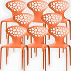 Nordic acrylic dining chair with armrest and backrest, featuring transparent acrylic legs