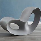Contemporary plastic and acrylic rocking accent chair with modern design