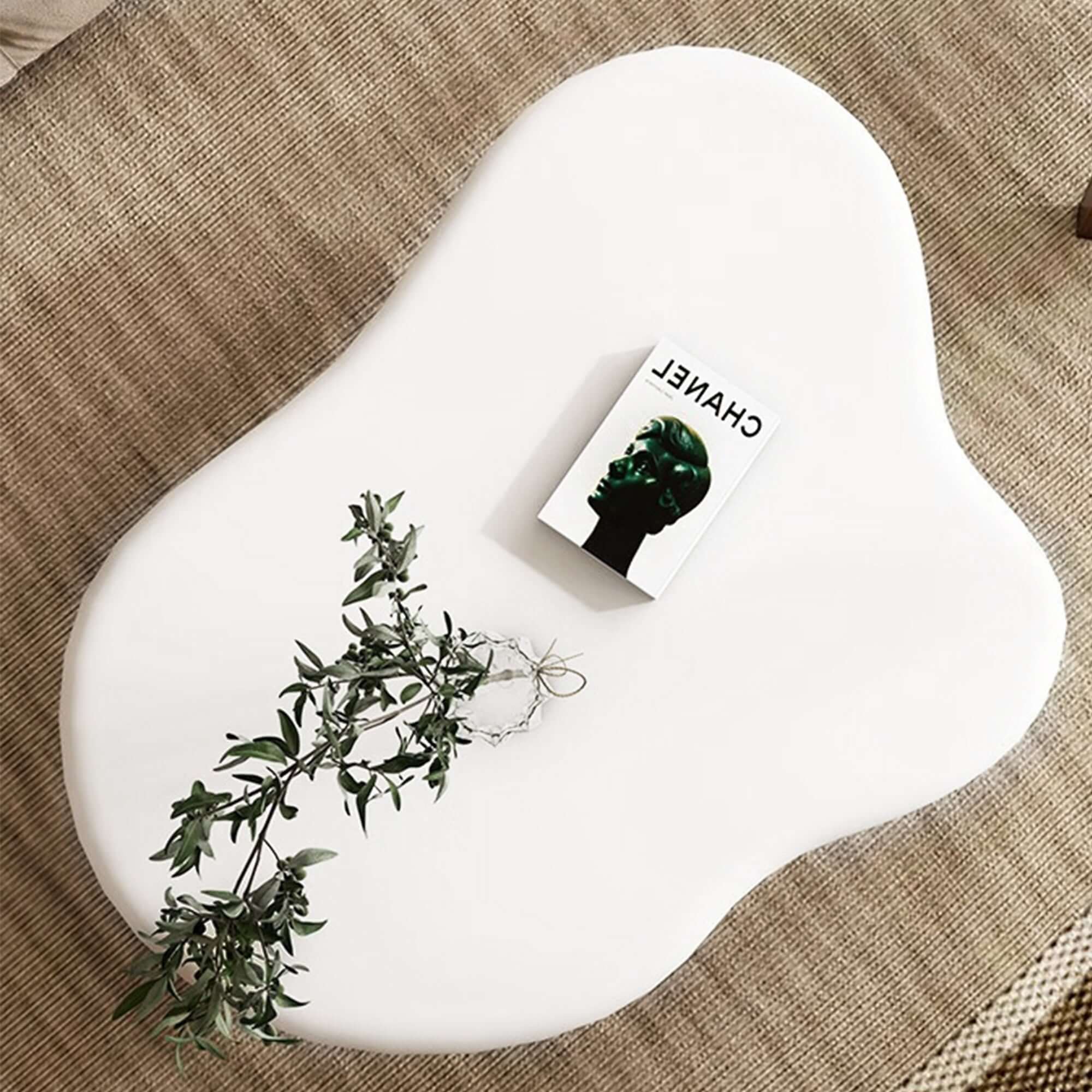 Beige modern coffee table with creative cloud design, perfect for stylish living rooms