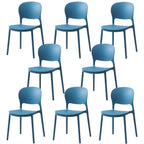 Scandinavian style stackable plastic and acrylic dining side chair for kitchen and dining