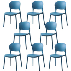 Scandinavian Style Plastic & Acrylic Stackable Kitchen & Dining Side Chair Dining Chairs