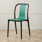 Low-back plastic and acrylic side chair with modern style for kitchen and dining areas