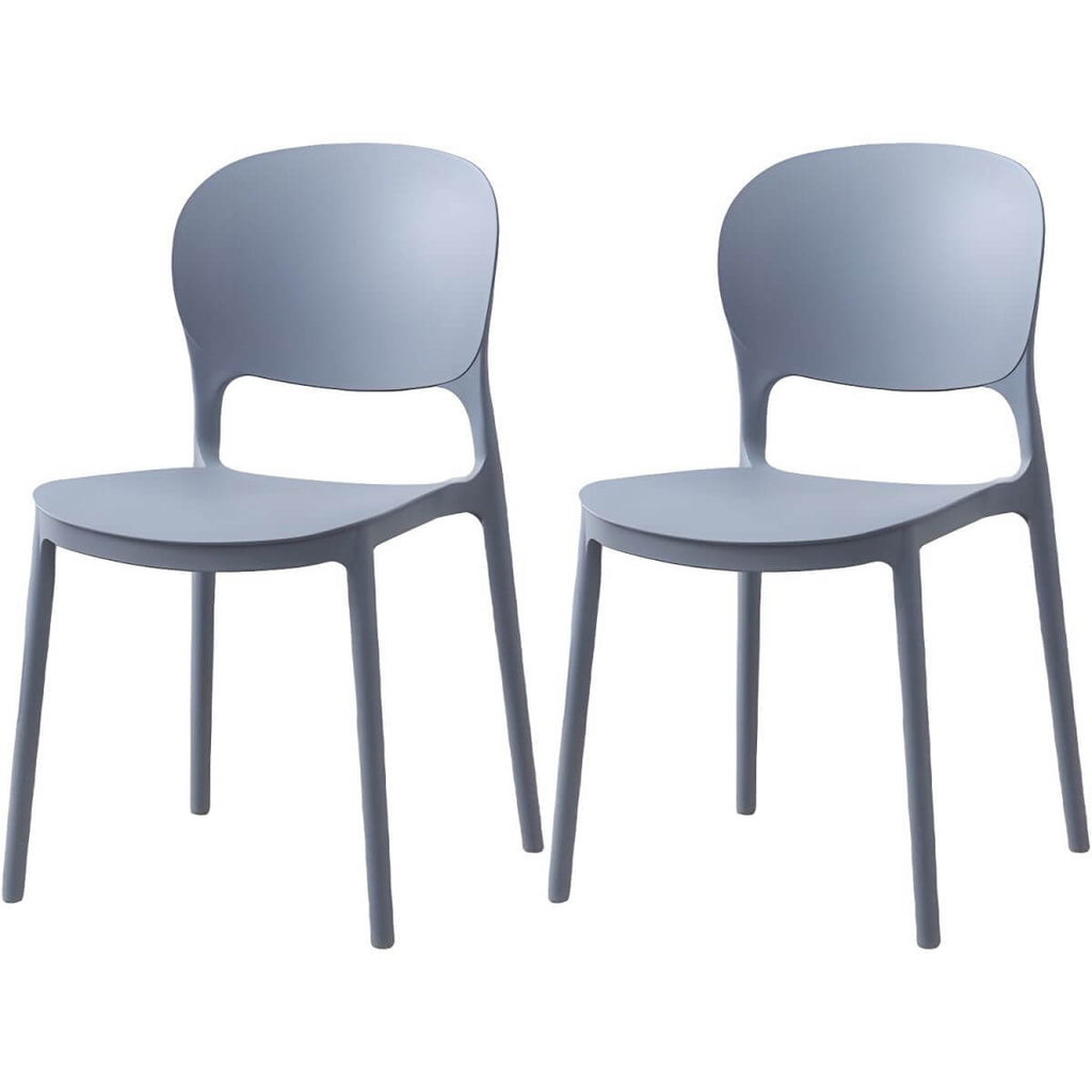 Scandinavian style stackable plastic and acrylic dining side chair for kitchen and dining