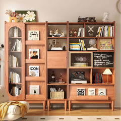 Wooden Bookcase Combo Multifunctional Storage and Display Cabinet