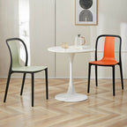 Low-back plastic and acrylic side chair with modern style for kitchen and dining areas