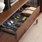 63" American Boxwood Tambour Sideboard Cabinet