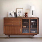 63" American Boxwood Tambour Sideboard Cabinet