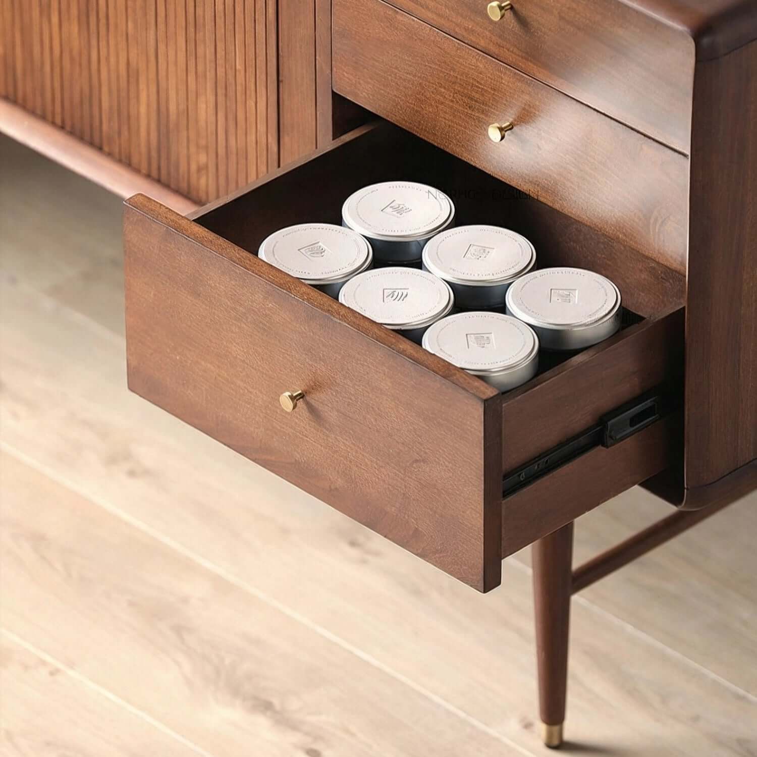 63" Boxwood Buffet Cabinet With Three Drawers