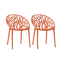 Scandinavian Style Plastic & Acrylic Sloped Arm Chair for Kitchen & Dining Dining Chairs