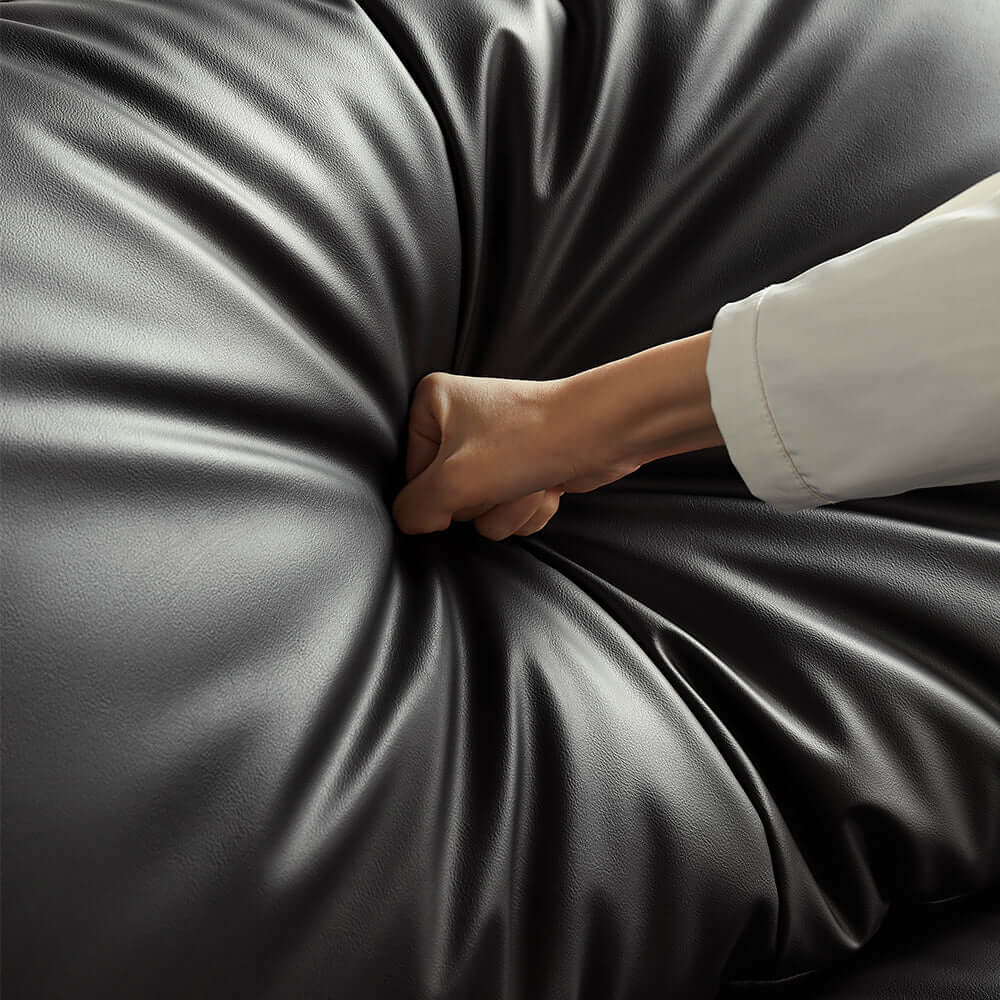 Vintage style genuine leather sofa perfect for living room seating and decor