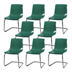 Scandinavian style low back side chair made of plastic and acrylic, ideal for kitchen and dining areas