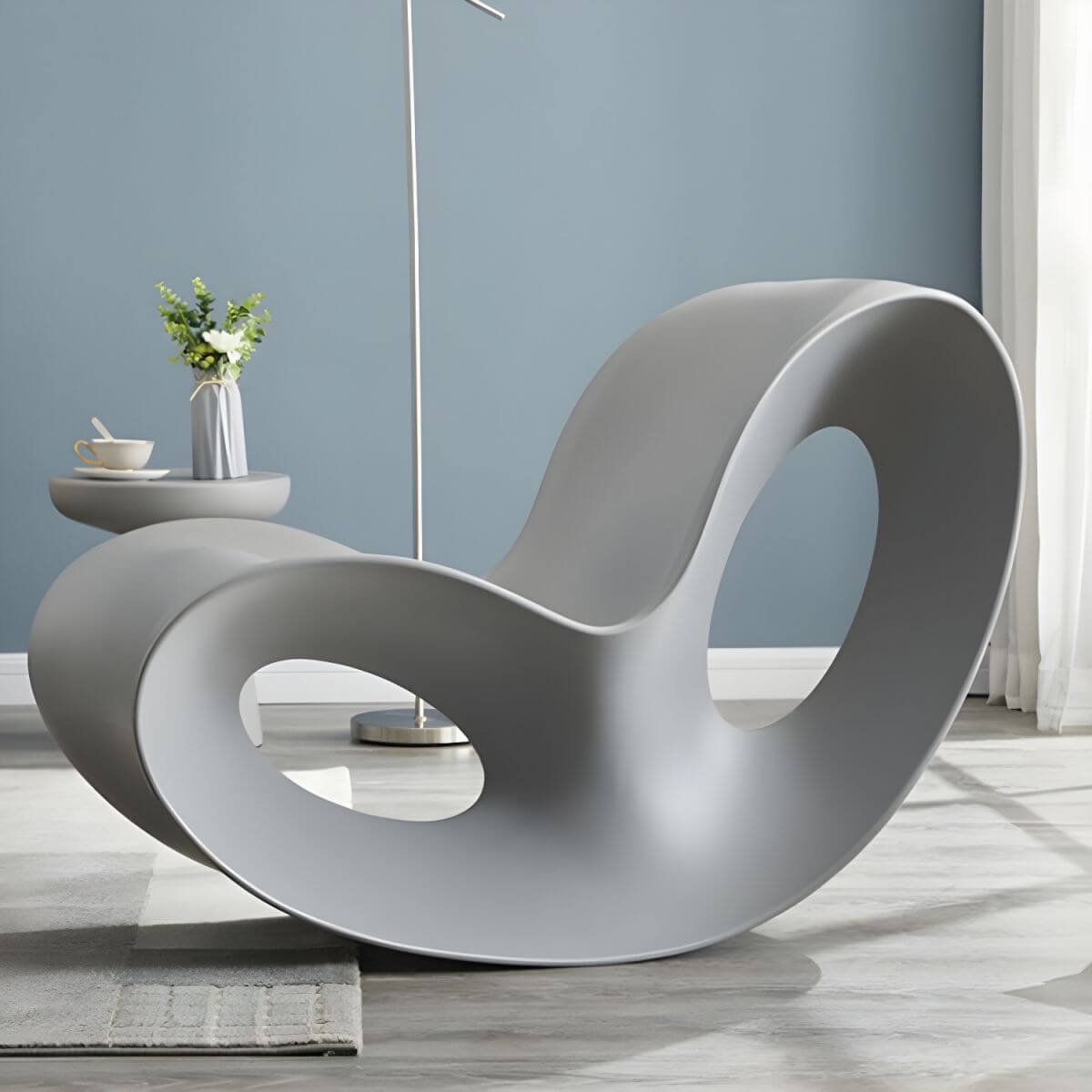 Contemporary Plastic & Acrylic Rocking Accent Chair – Modern Style Secondary image