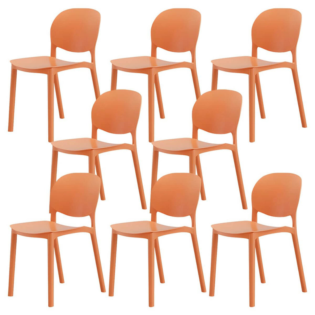 Stackable Nordic dining chair with acrylic legs and ergonomic backrest for modern dining rooms