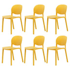 Stackable Nordic dining chair with acrylic legs and ergonomic backrest for modern dining rooms