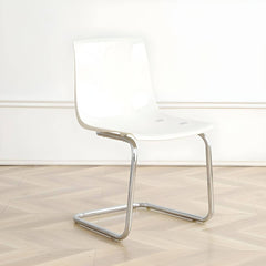 Scandinavian Style Non-Upholstered Side Chair in Plastic & Acrylic Dining Chairs