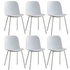 Scandinavian stackable kitchen chair with plastic and acrylic seat and metal legs