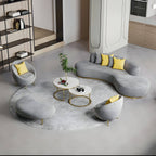 Pink modern polyester blend sofa with tight back, ideal for apartments, measuring 32 by 32 by 35 inches