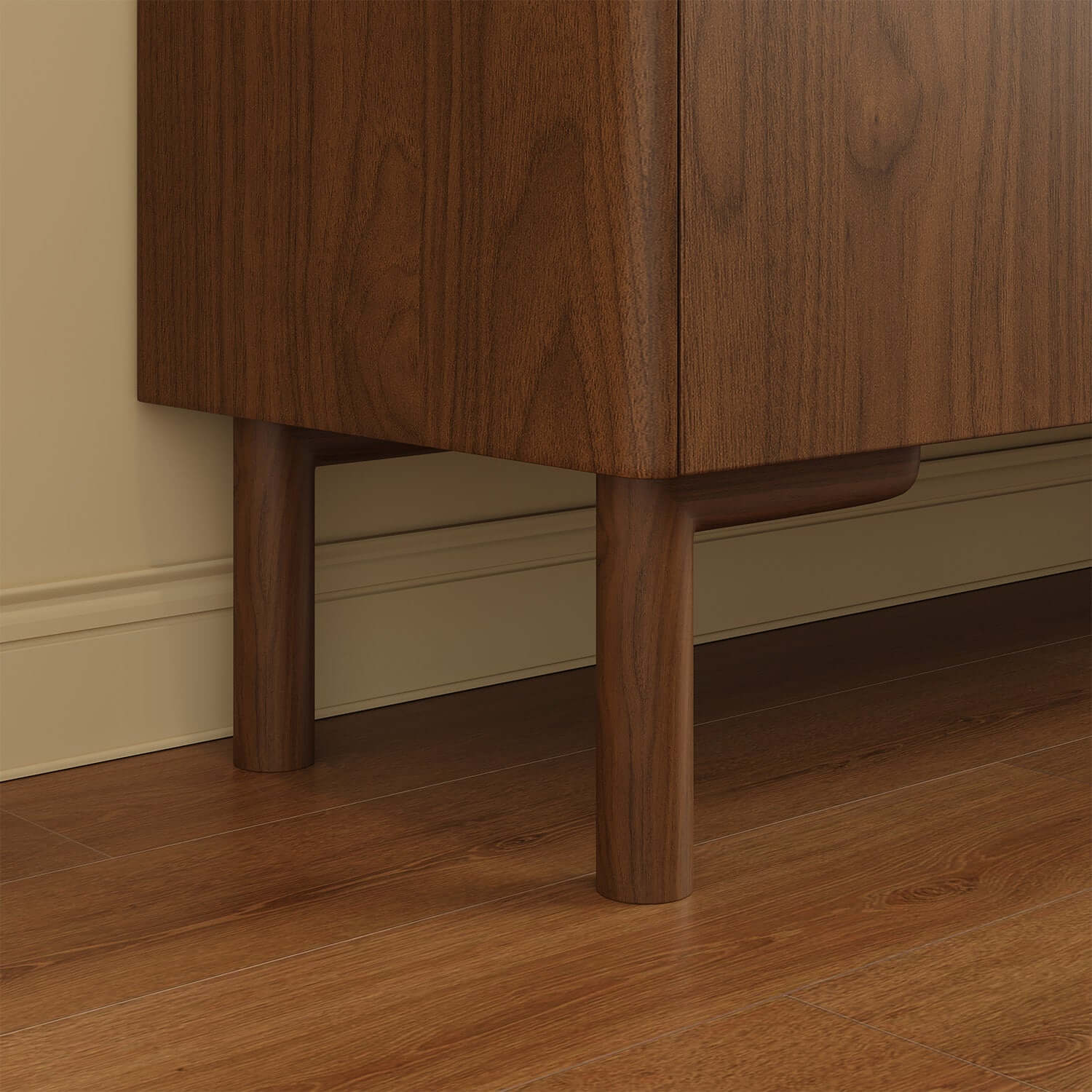 Retro wooden accent cabinet featuring multiple drawers for stylish storage