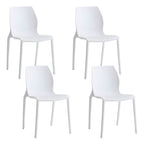 Stackable modern Scandinavian plastic and acrylic chair for kitchen and dining use