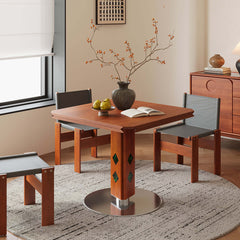 French Vintage Round Foldable Dining Table