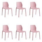 Stackable modern Scandinavian plastic and acrylic chair for kitchen and dining use