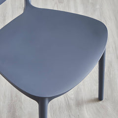 Modern Plastic Open Back Dining Side Chair 32"H Acrylic Dining Chair for Restaurant Dining Chairs