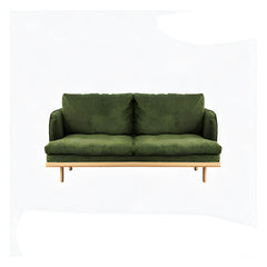 Modern Style Polyester Sofa Recessed Arm Tight Back Settee for Living Room Sofa