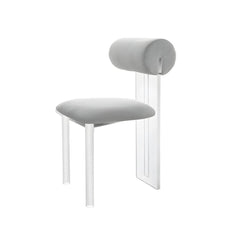 Contemporary Upholstered Dining Chair with Acrylic Frame for Kitchen Dining Chairs