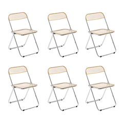 Scandinavian Style Silver Metal Leg Plastic & Acrylic Side Chair Dining Chairs