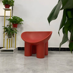 Modern Armless PP Accent Chair Bowl Shape Elephant Legs Papasan Chair Accent Chairs