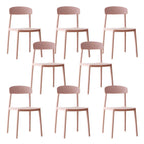 Scandinavian style low back kitchen and dining chair made of plastic and acrylic