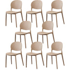 Scandinavian style stackable plastic and acrylic dining side chair for kitchen and dining