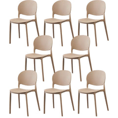 Scandinavian Style Plastic & Acrylic Stackable Kitchen & Dining Side Chair Dining Chairs