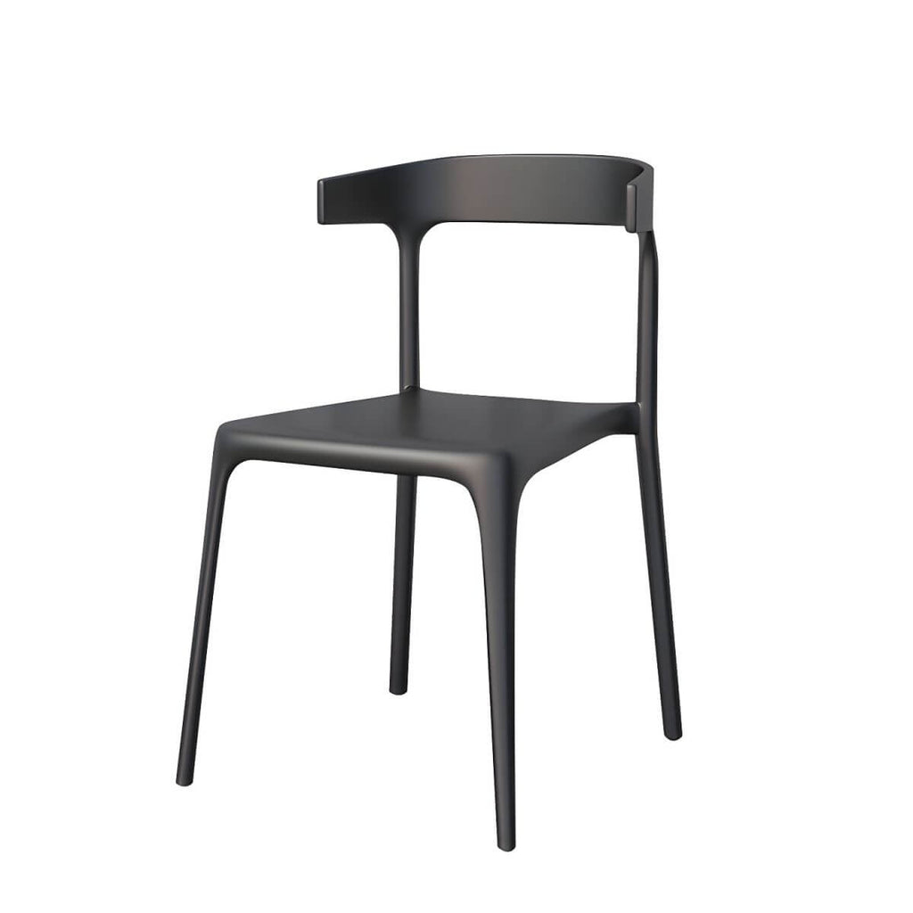 Stackable Nordic acrylic dining chair with backrest and acrylic legs