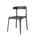 Stackable Nordic acrylic dining chair with backrest and acrylic legs