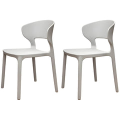 Scandinavian Stackable Side Chair with Open Back and Plastic & Acrylic Material Dining Chairs