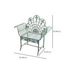 Green metal outdoor dining chair with classic style and water-resistant finish