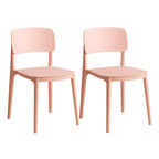 Scandinavian style stackable plastic and acrylic side chair for kitchen and dining
