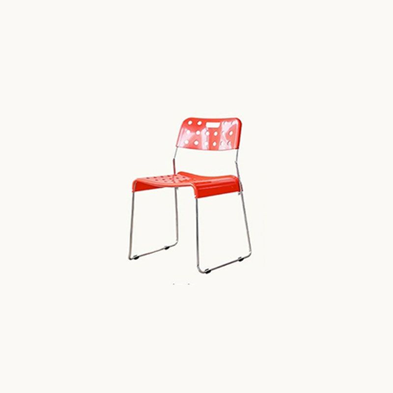 Stackable plastic and acrylic side chair for modern garden and dining use