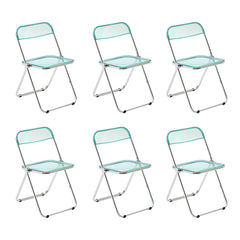 Scandinavian Style Silver Metal Leg Plastic & Acrylic Side Chair Dining Chairs