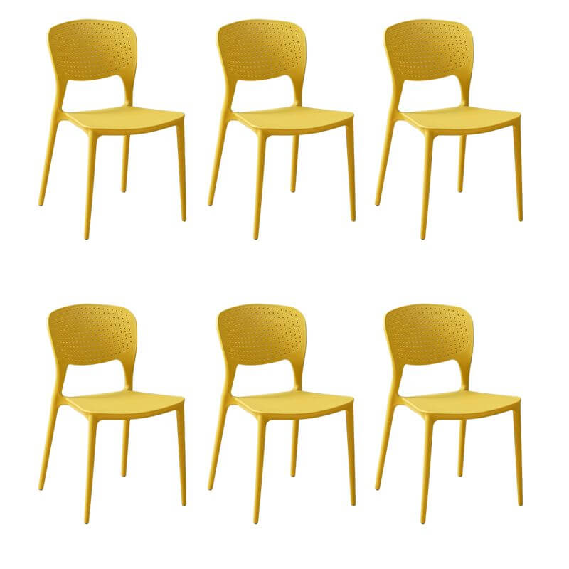 Stackable Scandinavian style plastic and acrylic side chair for dining room