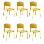 Stackable Scandinavian style plastic and acrylic side chair for dining room