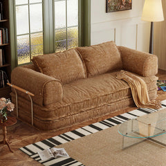 Freely Configurable Modular Futons Foldable Floor Couch Bed Sleeper Sofas with Corduroy Fabric