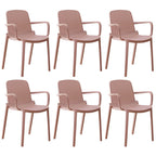 Acrylic modern plastic dining chair with solid back, 32 inches high, ideal for restaurant seating