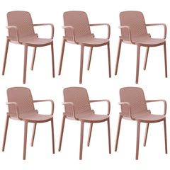 Modern Plastic Solid Back Side Chair 32"H Acrylic Dining Chair for Restaurant Dining Chairs
