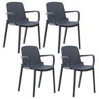 Acrylic modern plastic dining chair with solid back, 32 inches high, ideal for restaurant seating