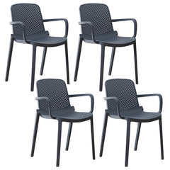 Modern Plastic Solid Back Side Chair 32"H Acrylic Dining Chair for Restaurant Dining Chairs