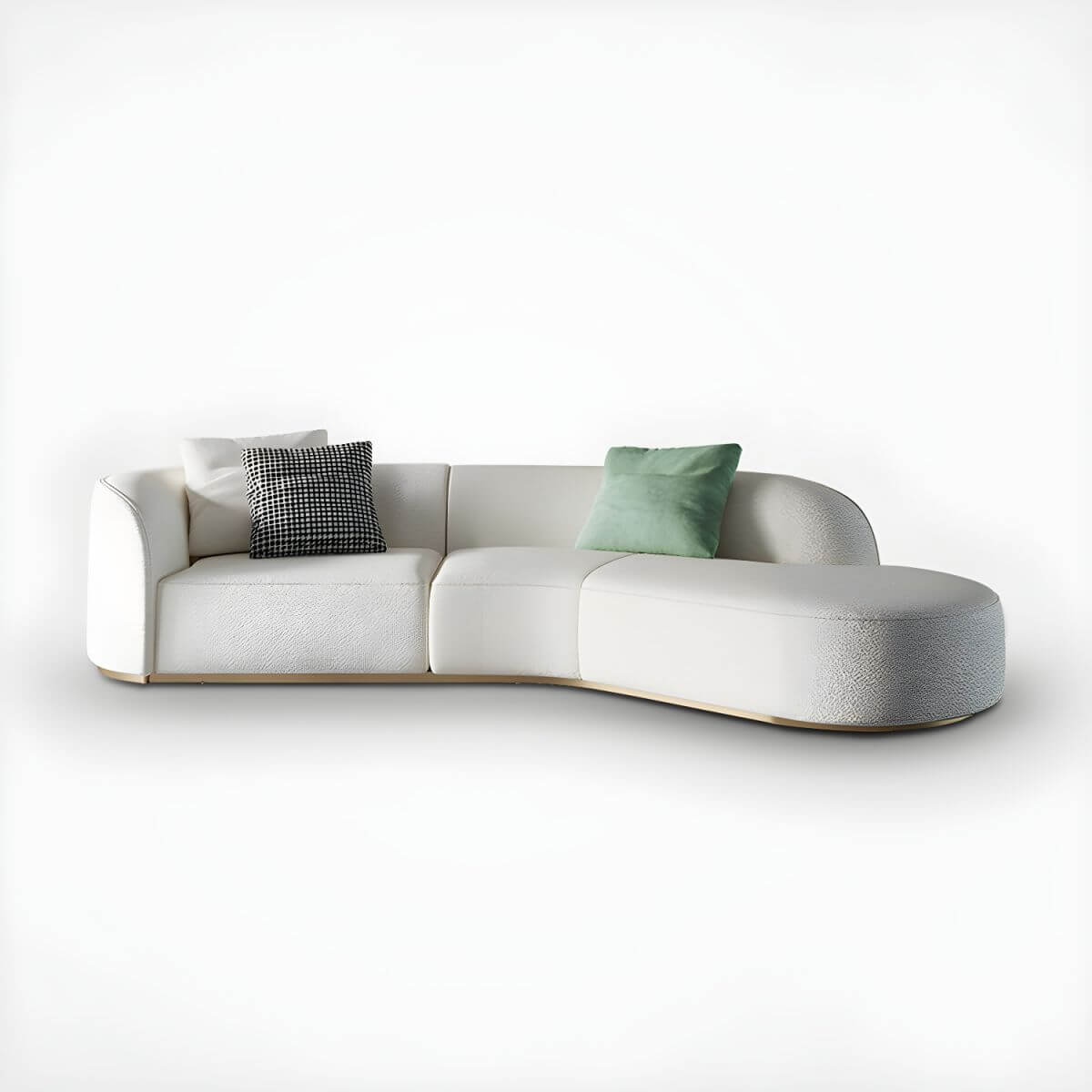 Ultra-modern polyester blend tuxedo arm sofa with tight back, 27.56 inches high sectional