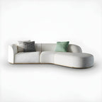 Ultra-modern polyester blend tuxedo arm sofa with tight back, 27.56 inches high sectional