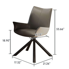 Modern Upholstered Dining Chair Set of 2 Faux Leather